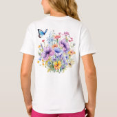 Nature's Palette: Girls' Butterfly-T-Shirt T-Shirt (Rückseite)