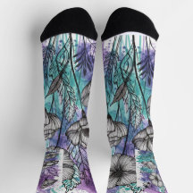 Nature's Palette: Lila, Aquamarin und Blauer Splen