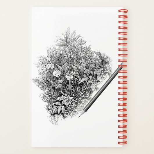 Nature's Palette Nature Sketchbook Personalization Notizblock (Rückseite)