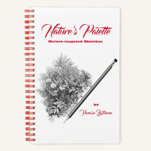 Nature's Palette Nature Sketchbook Personalization Notizblock (Vorderseite)