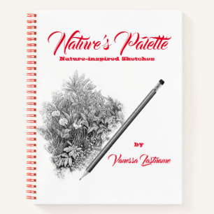 Nature's Palette Nature Sketchbook Personalization Notizblock