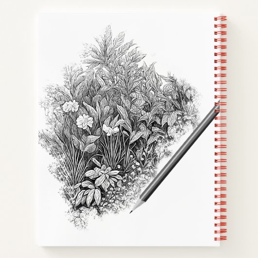 Nature's Palette Nature Sketchbook Personalization Notizblock (Rückseite)