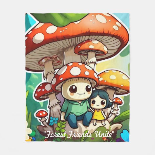 "Nature's Playful Side" Fleecedecke (Vorderseite)