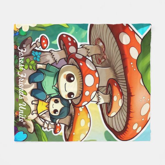 "Nature's Playful Side" Fleecedecke (Vorderseite (Horizontal))