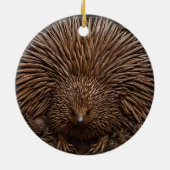 Nature's Quill: Das australische Echidna in Holz, Keramik Ornament (Hinten)