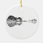 Nature's Song: Forest Landscape Gitarre Art Keramik Ornament (Hinten)