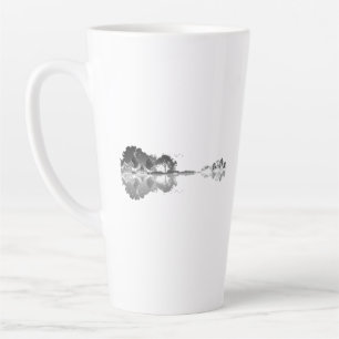 Nature's Song: Forest Landscape Gitarre Art Milchtasse