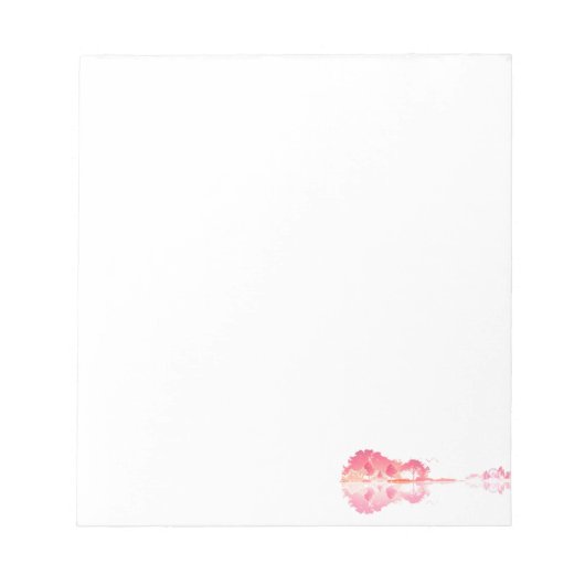 Nature's Song: Forest Landscape Gitarre Art Notizblock (Vorderseite)