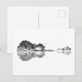 Nature's Song: Forest Landscape Gitarre Art Postkarte (Vorne/Hinten)