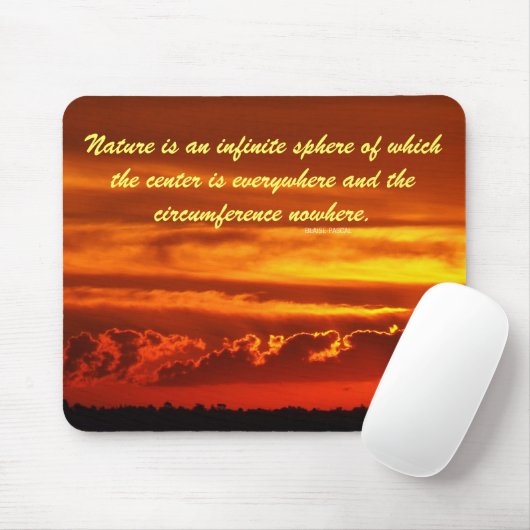 Nature's Sphere Quotes Sunset Clouds Mousepad (Mit Mouse)