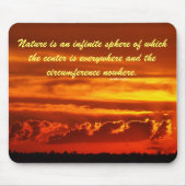 Nature's Sphere Quotes Sunset Clouds Mousepad (Vorne)