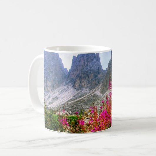 Nature's Symphony: Berglandschaft Kaffeetasse (Vorderseite Links)
