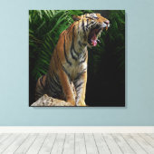 Nature's Wild Animals - Roaring Tiger Canvas Leinwanddruck (Insitu (Holzboden))