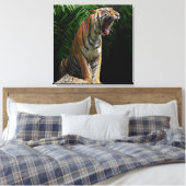 Nature's Wild Animals - Roaring Tiger Canvas Leinwanddruck (Insitu (Schlafzimmer))