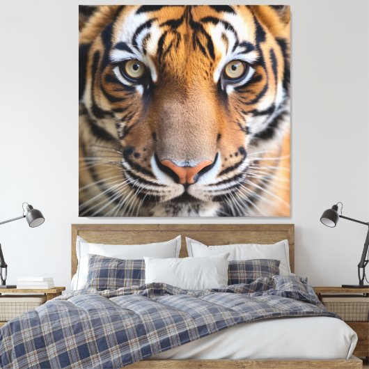 Nature's Wild Animals - Tiger Canvas Leinwanddruck (Insitu (Schlafzimmer))
