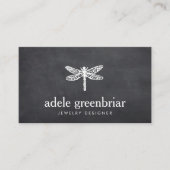 Natureschmuck Designer Dragonfly Logo-Tafel Visitenkarte (Vorderseite)