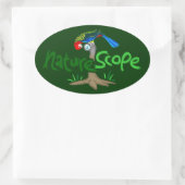 Naturescope Rosella Mascot 'Chip' Logo-Aufkleber ( Ovaler Aufkleber (Tasche)