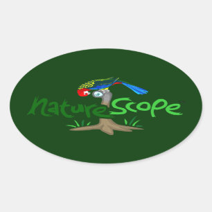 Naturescope Rosella Maskottchen-"Chip-" Ovaler Aufkleber