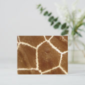 Naturetexturiertes Foto Giraffe Tierdruckmuster Postkarte (Stehend Vorderseite)