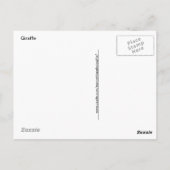 Naturetexturiertes Foto Giraffe Tierdruckmuster Postkarte (Rückseite)