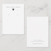 Natureumblase Bee Simple Earring Display Card Visitenkarte (Vorne/Hinten)