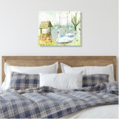 Natureummantelte Canvas Leinwanddruck (Insitu (Schlafzimmer))