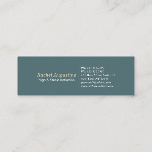 Naturewald YOGA Versteckte Text Reiki Master Quote Mini Visitenkarte (Rückseite)