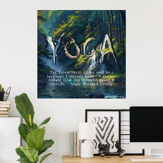 Naturewald YOGA Versteckte Text Reiki Master Quote Poster (Heimbüro)