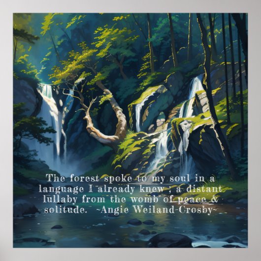 Naturewald YOGA Versteckte Text Reiki Master Quote Poster (Vorne)