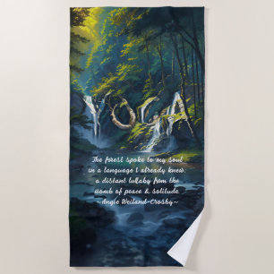 Naturewald YOGA Versteckte Text Reiki Master Quote Strandtuch