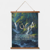 Naturewald YOGA Versteckte Text Reiki Master Quote Wandteppich Mit Holzrahmen (Vorderseite)