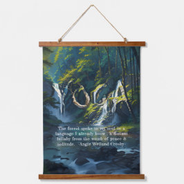 Naturewald YOGA Versteckte Text Reiki Master Quote Wandteppich Mit Holzrahmen