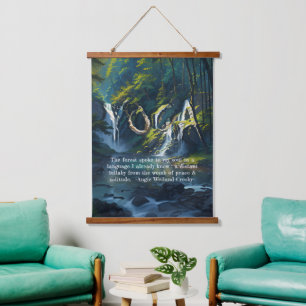 Naturewald YOGA Versteckte Text Reiki Master Quote Wandteppich Mit Holzrahmen