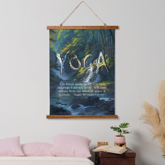 Naturewald YOGA Versteckte Text Reiki Master Quote Wandteppich Mit Holzrahmen (Schlafzimmer)