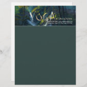 Naturewald YOGA Versteckter Text Meditation Lehrer Briefbogen (Vorne/Hinten)