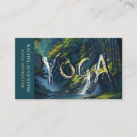 Naturewald YOGA Versteckter Text Meditation Lehrer Visitenkarte (Vorderseite)