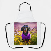 Naturewolke Sky Eine Dackel lila Sonnenblase Schürze (Vorderseite)