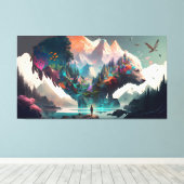 Naturfantasie Leinwanddruck (Insitu (Holzboden))