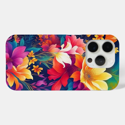 Naturfantasie offenbart - Blumenmuster-Design Case-Mate iPhone Hülle (Rückseite (Horizontal))