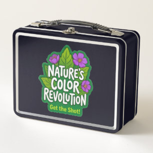Naturfarb-Revolution Vintage-Metall-Lunchbox Metall Brotdose