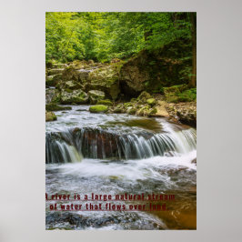 Naturfarbe Zazzwasser Poster