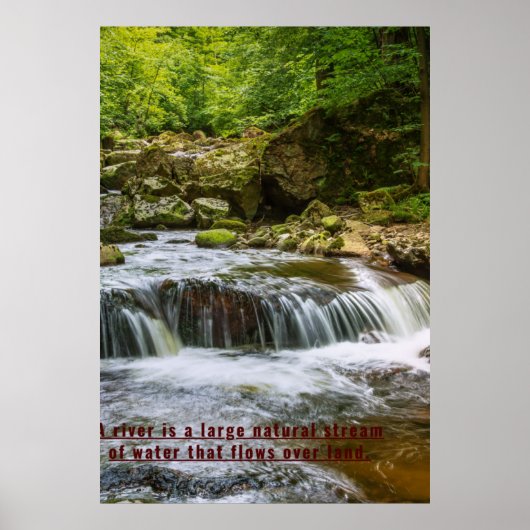 Naturfarbe Zazzwasser Poster (Vorne)