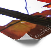 Naturfarben mit farbigen Herbstblättern Poster (Ecke)