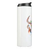 Naturfarbener Bullschädel Thermosbecher (Nach links gedreht)