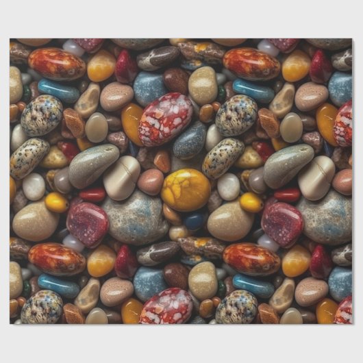 Naturfarbener Kies-Hintergrund Geschenkpapier (Flach)