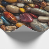 Naturfarbener Kies-Hintergrund Geschenkpapier (Ecke)