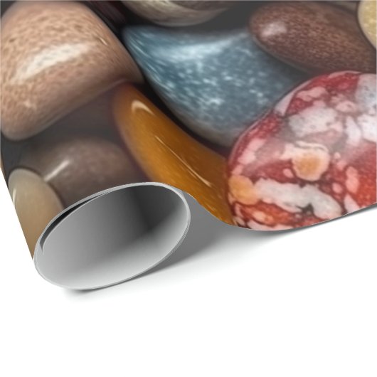 Naturfarbener Kies-Hintergrund Geschenkpapier (Rolleneckpunkt)