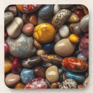 Naturfarbener Kies-Hintergrund Getränkeuntersetzer