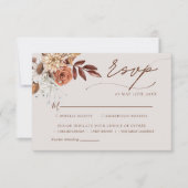 Naturfarbenhochzeit im Herbst RSVP Karte (Vorderseite)