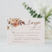 Naturfarbenhochzeit im Herbst RSVP Karte (Stehend Vorderseite)